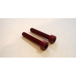 ŚRUBY ALUMINIOWE M5x30 CZERWONE 2SZT ŚRUBY ALUMINIOWE M5x30 CZERWONE 2SZT