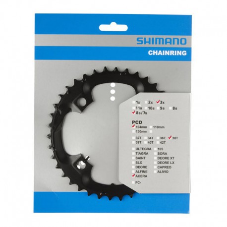 TARCZA BLAT SHIMANO FCM361 38z CZARNA FC-M361