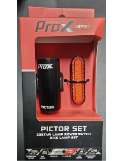 LAMPKA PRZÓD PROX PICTOR CZARNA CREE 350LM USB SET