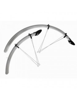 BŁOTNIKI ROWEROWE ORION KARBON 28" x 48mm + CHLAPACZ SREBRNY